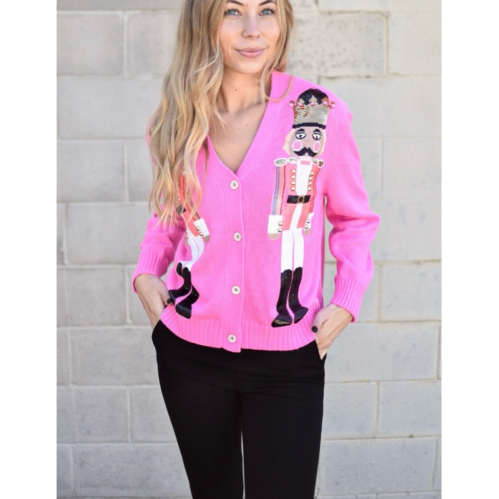 Queen Of Sparkles Pink Nutcracker Cardigan - Picture 6 of 9